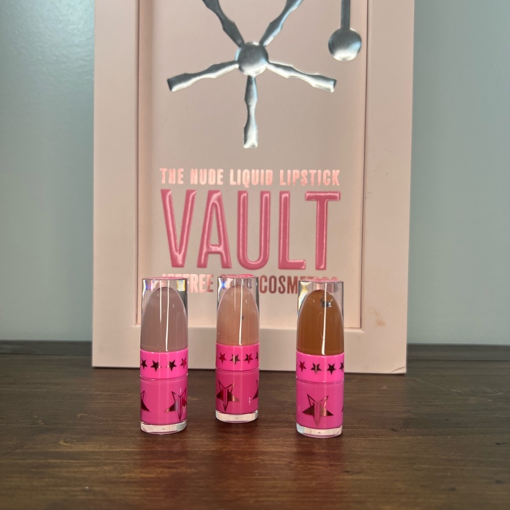 Three  MINI JEFFREE STAR The Nude
Liquid Lipstick from the new lipstick vault